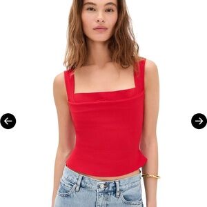 Miaou Imogene Red Corset Top